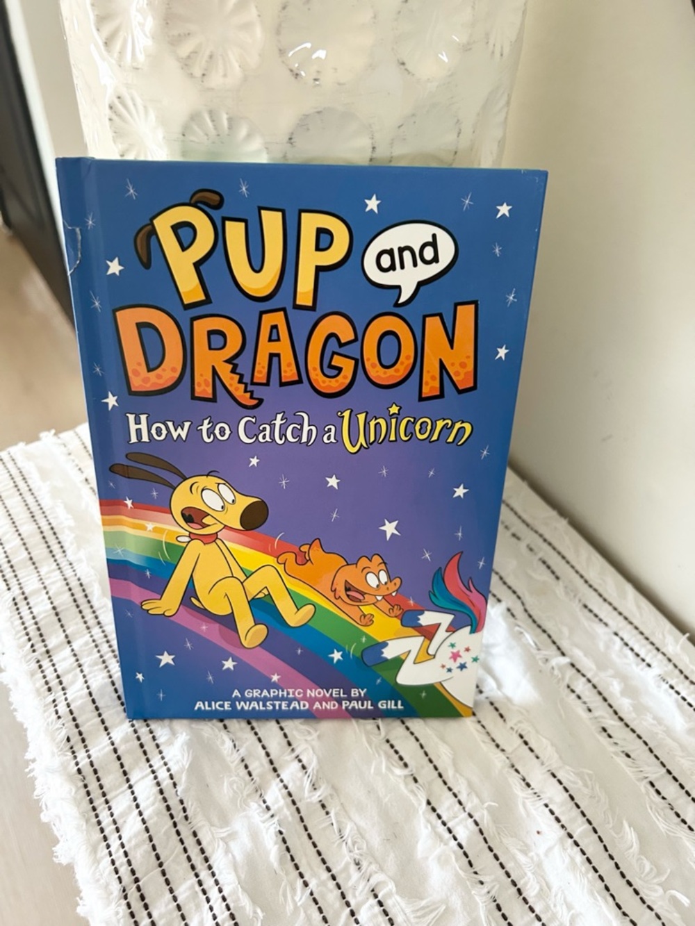 Pup and Dragon: How to Catch a Unicorn Hardcover Kids Graphic Novel Book
